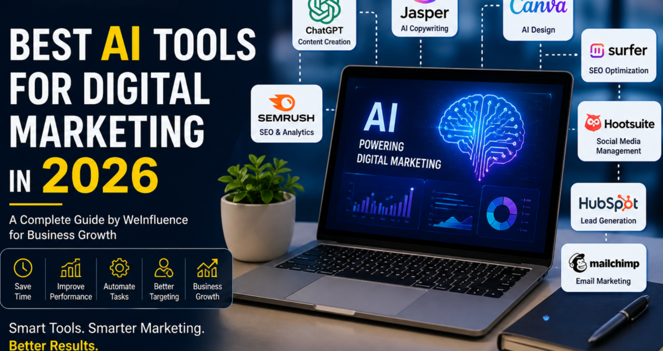 Best AI Tools for Digital Marketing in 2026: A Complete Guide by WeInfluence for Business Growth